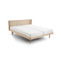 Billede af Auping Noa Sengeramme inkl. Milled hovedgærde og høje hjul 140x200 cm - Balanced Oak 