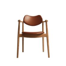 Billede af Ro Collection Regatta Spisebordsstol Ryg og Sædepolstret - Olieret Eg/Rio Cognac