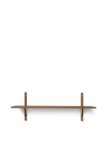 Billede af Ferm Living Sector Shelf Single Wide 87x26,1 cm - Smoked Oak/Brass