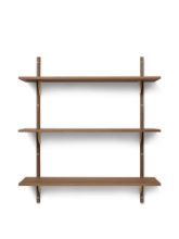 Billede af Ferm Living Sector Shelf Triple Wide 87x102 cm - Smoked Oak/Brass 