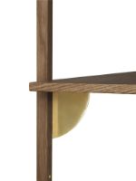 Billede af Ferm Living Sector Shelf Triple Wide 87x102 cm - Smoked Oak/Brass 