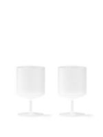 Billede af Ferm Living Ripple Wine Glass Set of 2 Ø: 7,5 cm - Frosted Glass