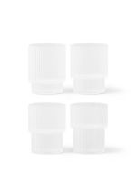 Billede af Ferm Living Ripple Glass Set of 4 Ø: 7 cm - Frosted Glass