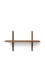 Billede af Ferm Living Sector Shelf Single Narrow 22,1x54 cm - Smoked Oak/Brass