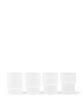 Billede af Ferm Living Ripple Small Glasses Set of 4 H: 6 cm - Frosted Glass
