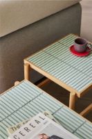 Billede af Hübsch Tile Sofabord 44x66 cm - Eg/Mint Fliser  FORUDBESTIL: MAJ 2026