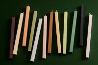 Billede af HAY Square Candle Set of 4 pcs H: 24 cm - Pastel OUTLET