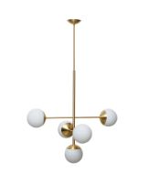 Billede af Rubn Lord Diva Pendel B: 100 cm - Messing/Opal