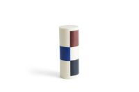 Billede af HAY Column Candle Large H: 25 cm - Off-white, Brown, Black and Blue OUTLET