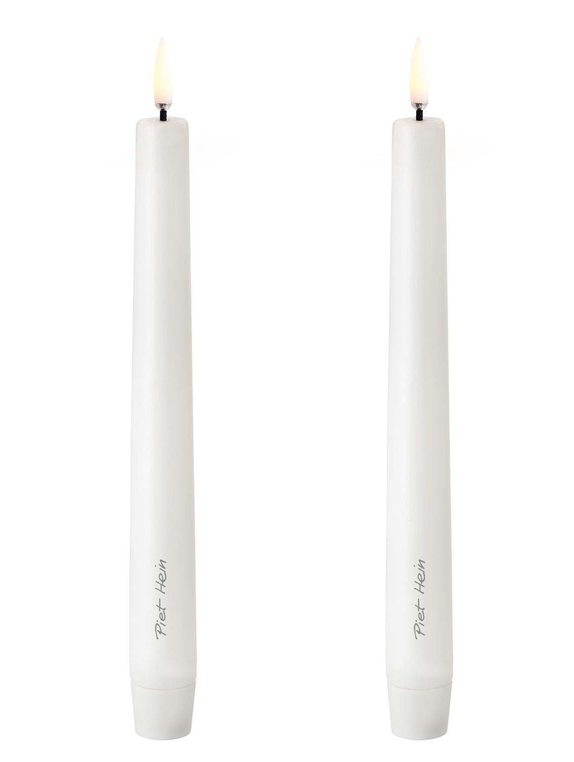 Billede af Piet Hein 2-Pak LED Taper Stearinlys H: 25 cm - Hvid