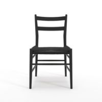 Billede af Sibast Furniture No 59 Dining Chair SH: 45 cm - Sort Bøg/Papercord Webbing Sort