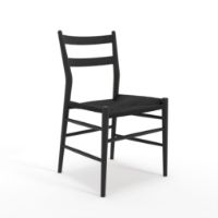 Billede af Sibast Furniture No 59 Dining Chair SH: 45 cm - Sort Bøg/Papercord Webbing Sort