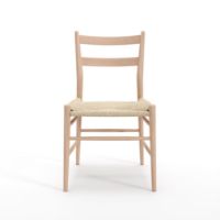 Billede af Sibast Furniture No 59 Dining Chair SH: 45 cm - Hvidolieret Eg/Papercord Webbing Nature 