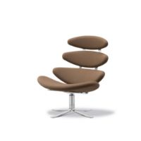 Billede af Fredericia Furniture 5000 Corona Lænestol m. Drejestel - Vidar 353/Børstet Stål