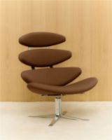 Billede af Fredericia Furniture 5000 Corona Lænestol m. Drejestel - Vidar 353/Børstet Stål