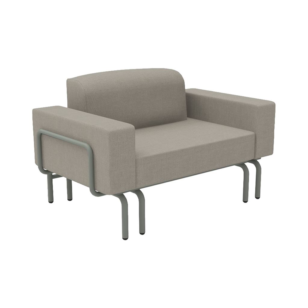 Billede af Mandalay Ivy Loungestol m. Udtræk SH: 42 cm - Olivengrøn 