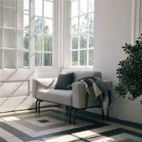 Billede af Mandalay Ivy Loungestol m. Udtræk SH: 42 cm - Antracit