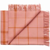 Billede af Silkeborg Uldspinderi Warp and Weft Love Plaid 130x190 cm - Coral/Amber