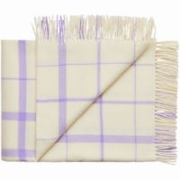 Billede af Silkeborg Uldspinderi Warp and Weft Vibrant Plaid 130x190 cm - Raw White/Lilac