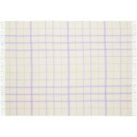 Billede af Silkeborg Uldspinderi Warp and Weft Vibrant Plaid 130x190 cm - Raw White/Lilac