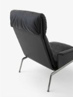 Billede af &Tradition Muno Lounge Chair m. Armlæn LN17 SH: 41 cm - Sort Læder