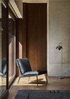 Billede af &Tradition Muno Lounge Chair LN18  SH: 41 cm - Sort Læder