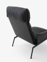 Billede af &Tradition Muno Lounge Chair m. Armlæn LN17 SH: 41 cm - Sort Læder