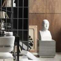 Billede af Nordal Taura Bord H: 47 cm - Sort/Råhvid 