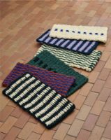 Billede af HAY Coco Door Mat Stripe/Wave 80x40 cm - Dark Green 