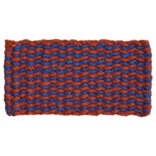 Billede af HAY Coco Door Mat Stripe/Wave 80x40 cm - Brown/Navy
