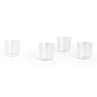 Billede af HAY Angle Glass Wide Set Of 4 H: 7,5 cm - Clear