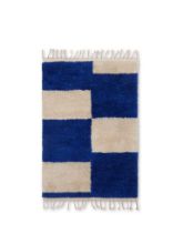 Billede af Ferm Living Mara Knotted Rug S 80x120 cm - Bright Blue/Off-White 
