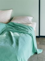 Billede af HAY Linen Bedspread 240x260 cm - Emerald Green