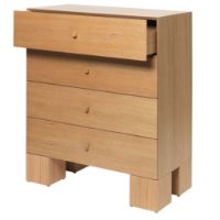 Billede af Ferm Living Kuben Drawers 1x4 B: 90 cm - Natural Oak Veneer