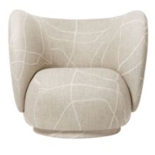 Billede af Ferm Living Rico Lounge Chair SW: Utzon-Can Lis H: 76,5 cm - Sand/Off-White 