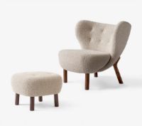 Billede af &Tradition Little Petra VB1 Loungechair & ATD1 Pouf - Oiled Walnut/Karakorum 003