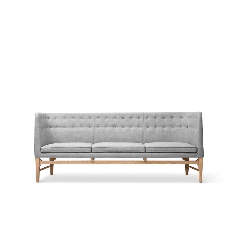Billede af &Tradition AJ5 Mayor 3 Pers. Sofa L: 200cm - Grå/Hvidolieret Eg