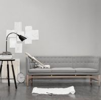 Billede af &Tradition AJ5 Mayor 3 Pers. Sofa L: 200cm - Grå/Hvidolieret Eg