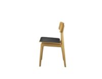 Billede af FDB Møbler J175 Åstrup Spisebordsstol  - Oak/Black Leather UDSTILLINGSMODEL