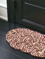 Billede af HAY Coco Door Mat Swirl 40x80 cm - Bordeaux/Off-white 