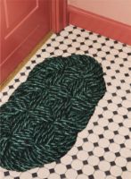 Billede af HAY Coco Door Mat Swirl 40x80 cm - Green/Black