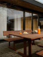 Billede af FDB Møbler M16 Ermelunden Bænk med ryg SH: 43 cm - Termoask/Olieret 