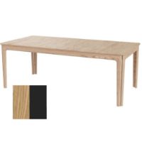 Billede af Skovby SM27 Spisebord inkl. 3Tillægsplader L. 205-358 cm - Massiv Naturolieret Eg/Sort nanolaminat