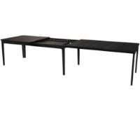 Billede af Skovby SM27 Spisebord inkl. 3 Tillægsplader L: 205-358 cm - Sort Lakeret Eg