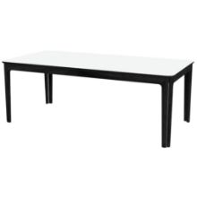 Billede af Skovby SM27 Spisebord inkl. 3 Tillægsplader L: 205-358 cm - Sort Lakeret Eg/Hvid Laminat