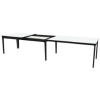 Billede af Skovby SM27 Spisebord inkl. 3 Tillægsplader L: 205-358 cm - Sort Lakeret Eg/Hvid Laminat