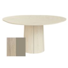 Billede af Skovby SM33 Spisebord inkl. 3 stk. Tillægsplader Ø: 123-149 cm - Hvidolieret Eg/Muskat Laminat