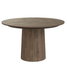 Billede af Skovby SM33 Spisebord inkl. 3 stk. Tillægsplader Ø: 123-149 cm - Lakeret Mokka Eg