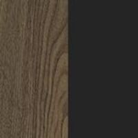 Billede af Skovby SM27 Spisebord inkl. 3 Tillægsplader L: 205-358 cm - Naturolieret Valnød/Sort Laminat