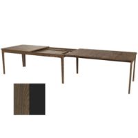 Billede af Skovby SM27 Spisebord inkl. 3 Tillægsplader L: 205-358 cm - Naturolieret Valnød/Sort Laminat